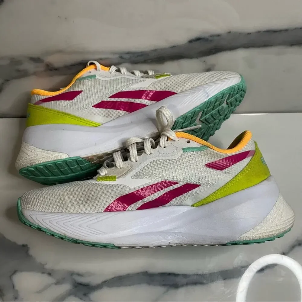 Reebok Women's White Mint Acid Yellow Floatride Energy Daily Shoes Sz 6 Athlete